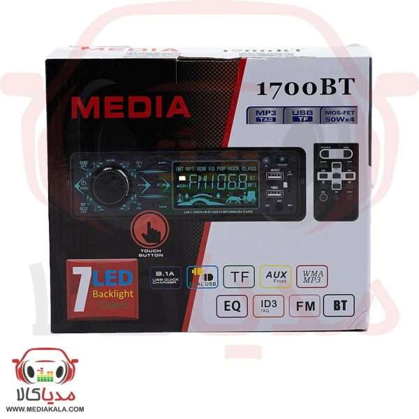 رادیو پخش خودرو برند مدیا مدل MEDIA 1700BT مدیاکالا