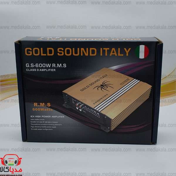 جعبه امپلی فایر خودرو برند GOLD SOUND ITALY گلد ساند ایتالی GS 600W RMS