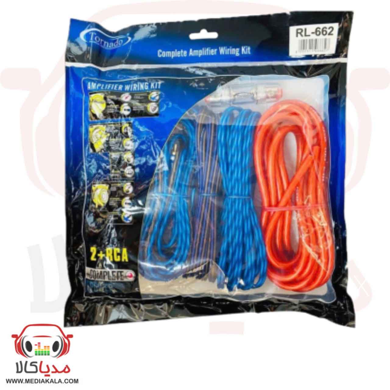 کابل RCA و سیم آمپلی‌فایر خودرو Tornado RL 662